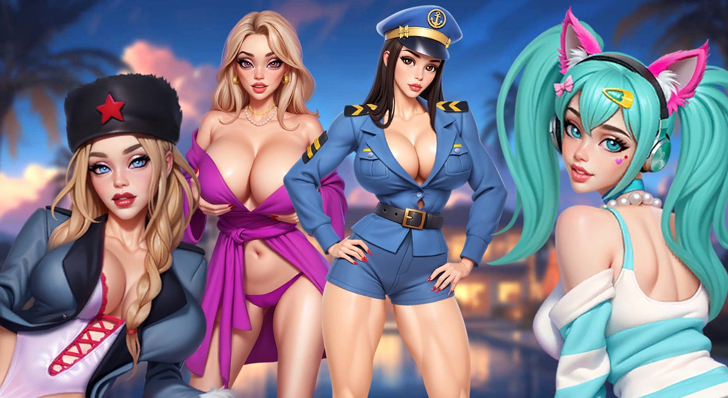 Gallery of unlockable girls in Kinky Cats